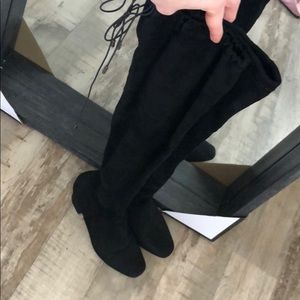 Black Suede Tall/Over the knee boots for Fall